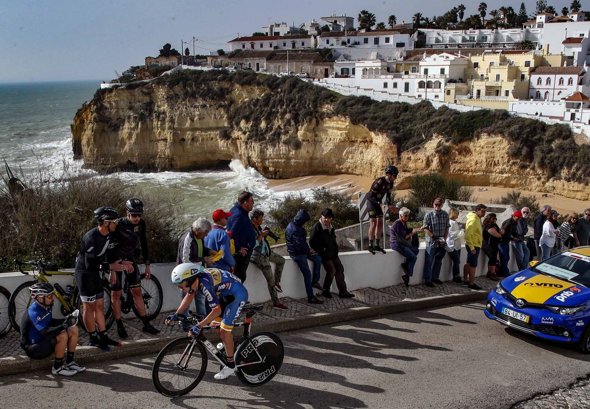 The time trial course passed near the stunning Algarve coastline