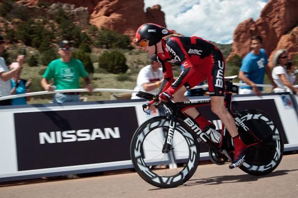 Brent Bookwalter (BMC) heading out to take his third place finish.