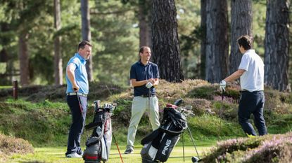 Golfers chatting