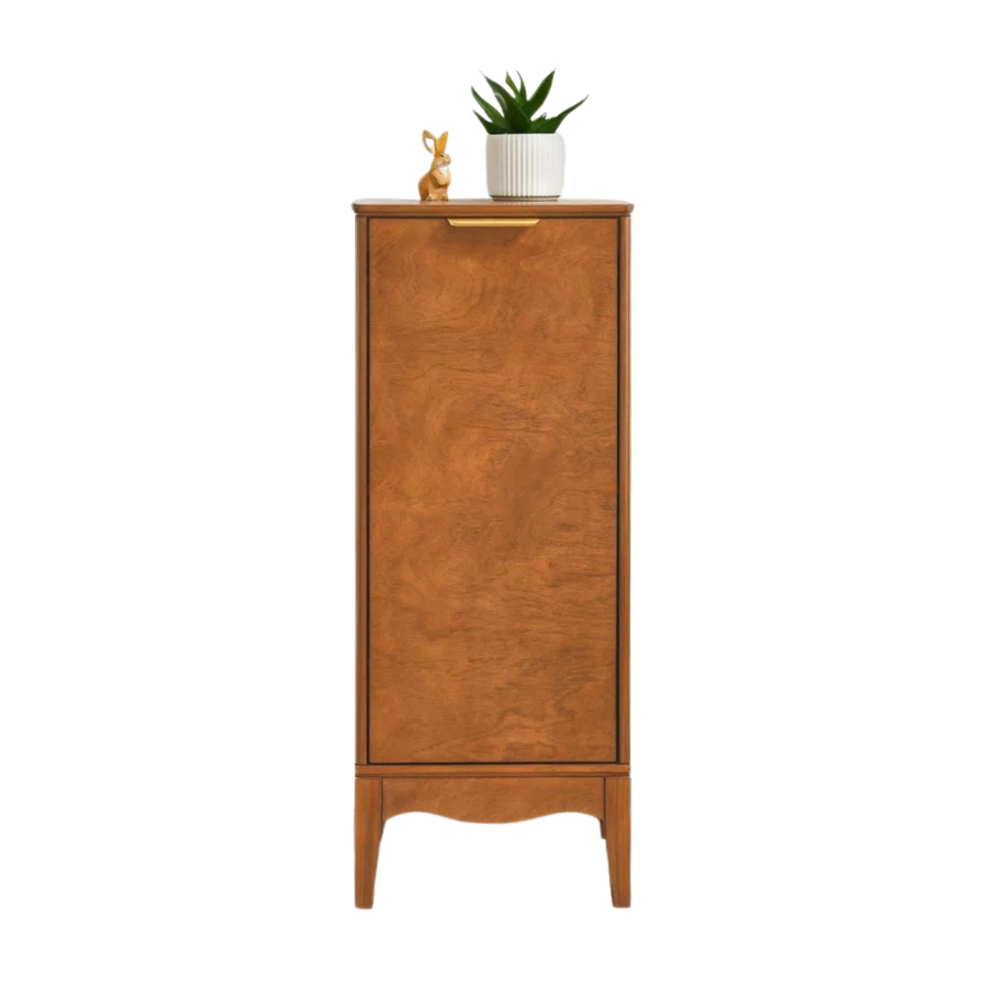 a storage cabinet with a single door