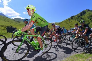 Pierre Rolland (Cannondale-Drapac) looking comfortable early in stage 8