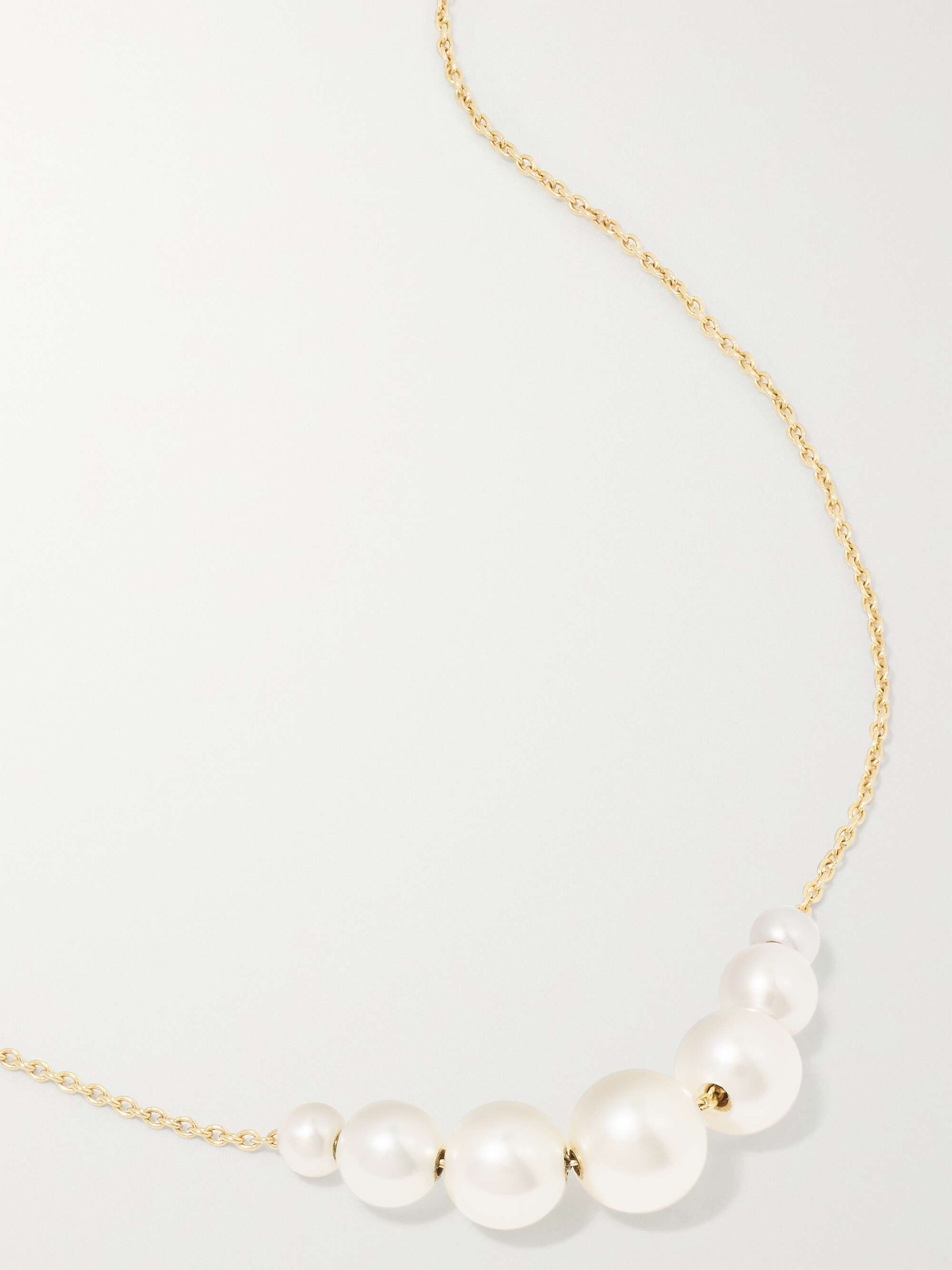 Grand Orangerie De Perle 14-Karat Gold Pearl Necklace