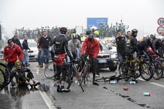 A crash in Milan San Remo
