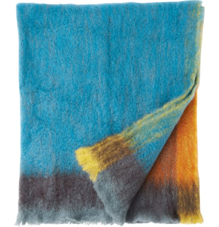 Ultra cosy Mohair and wool mixed throw.