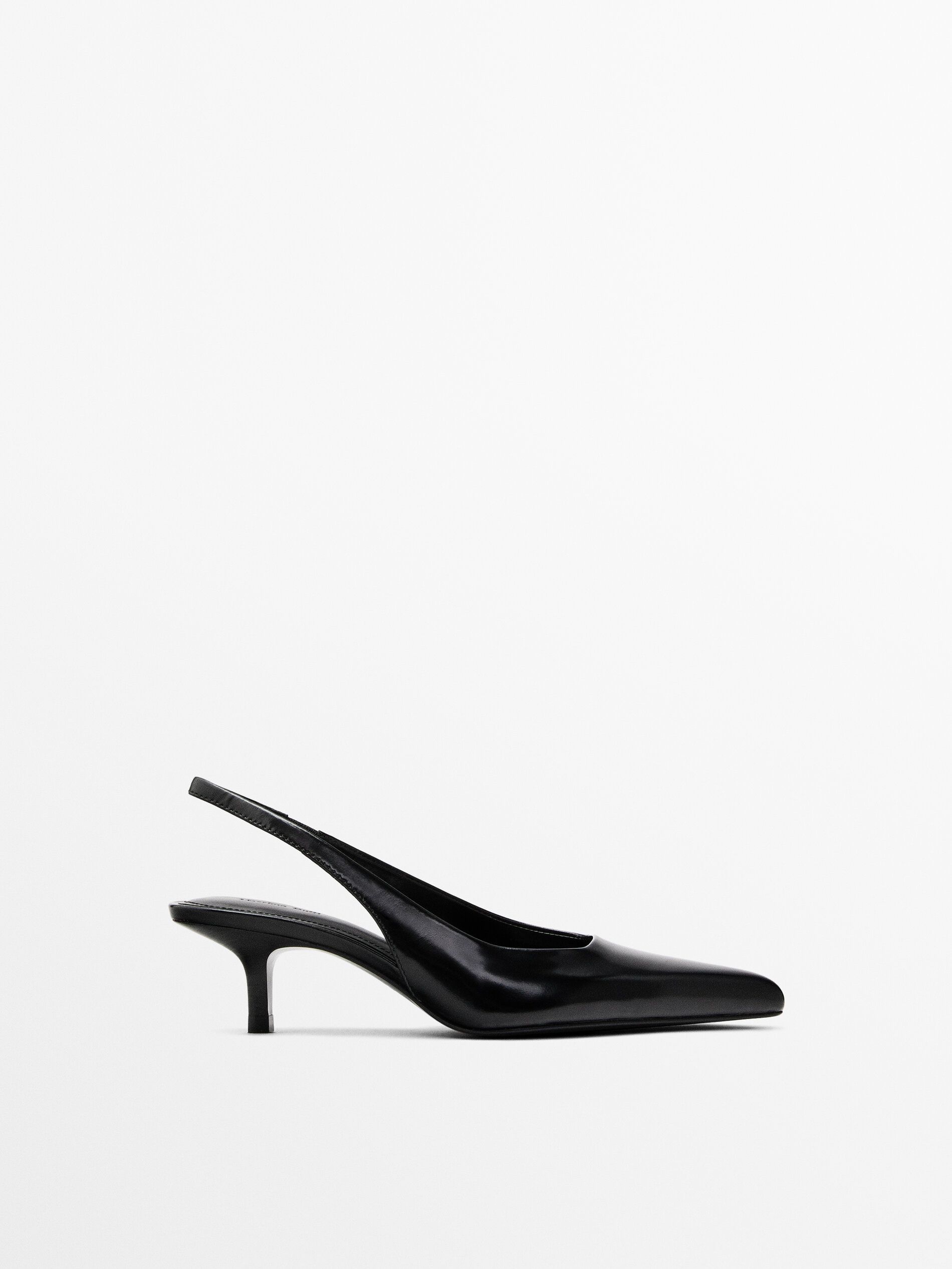 Leather High-Heel Mules