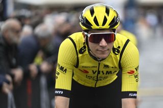 Belgian Cian Uijtdebroeks of Team Visma-Lease a Bike pictured at the start of the second stage of the Tirreno-Adriatico cycling race, a 189km race from Camaiore to Follonica, Italy, Tuesday 11 March 2025.
BELGA PHOTO DIRK WAEM (Photo by DIRK WAEM / BELGA MAG / Belga via AFP)