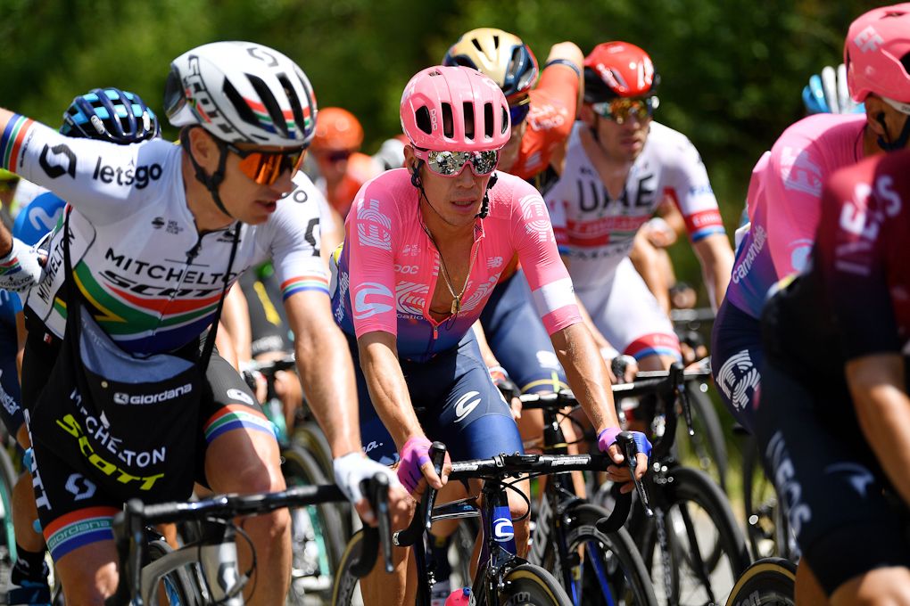EF Education First's Rigoberto Uran in the Tour de France peloton during stage 10