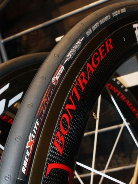 Bontrager's new Race X Lite Aero TT tire incorporates extra 'wings' on the sidewalls for a smooth transition between tire and rim - and a claimed 6.37s of time saved in a 10km time trial.