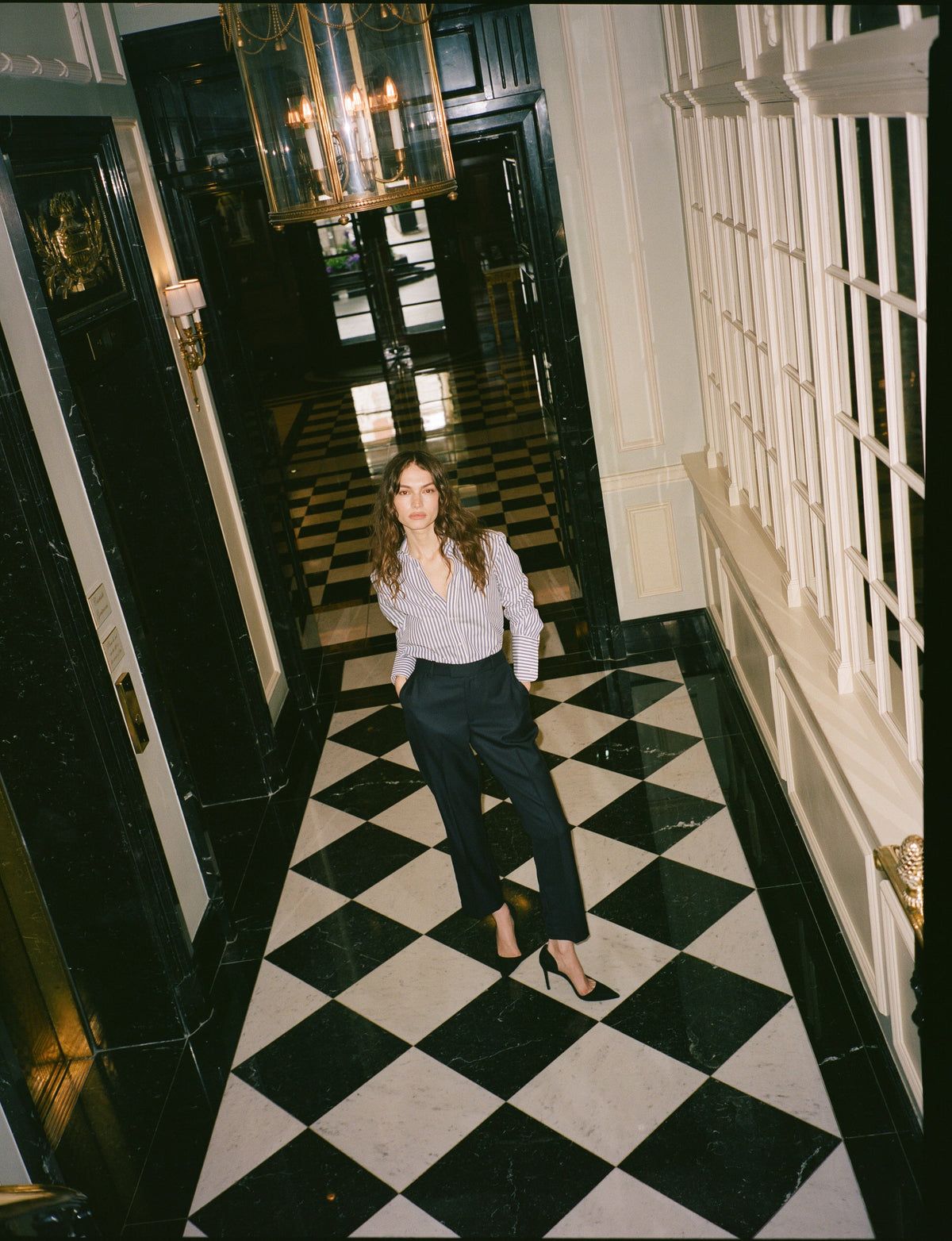 Regent Cigarette Trouser: Wool, Navy