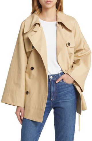 Lucien Cotton 
Linen Short Trench Coat