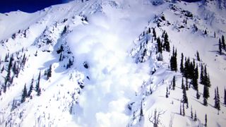 Avalanche on mountain