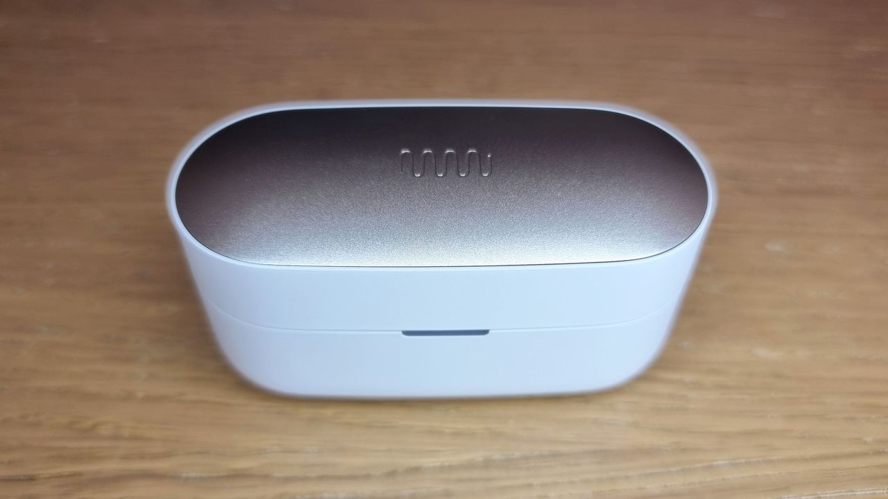 a picture of the charging case for the Status Pro X earbuds