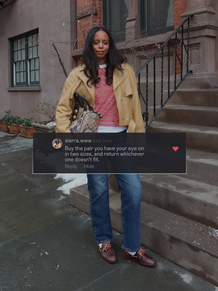 who what wear editor wearing denim posing in front of a building with stairs