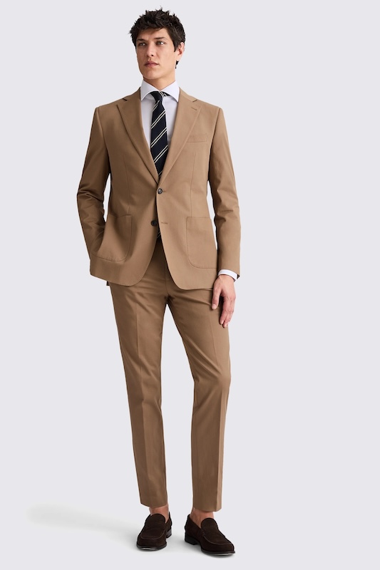 Tobacco suit from Moss Bros 
