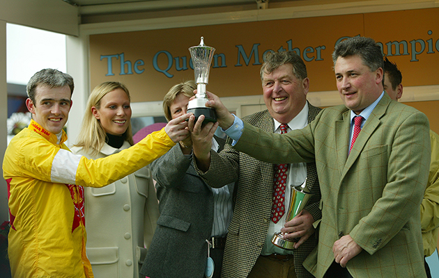 Paul celebrates Azertyuiop&rsquo;s 2004 triumph in the Queen Mother Champion Chase