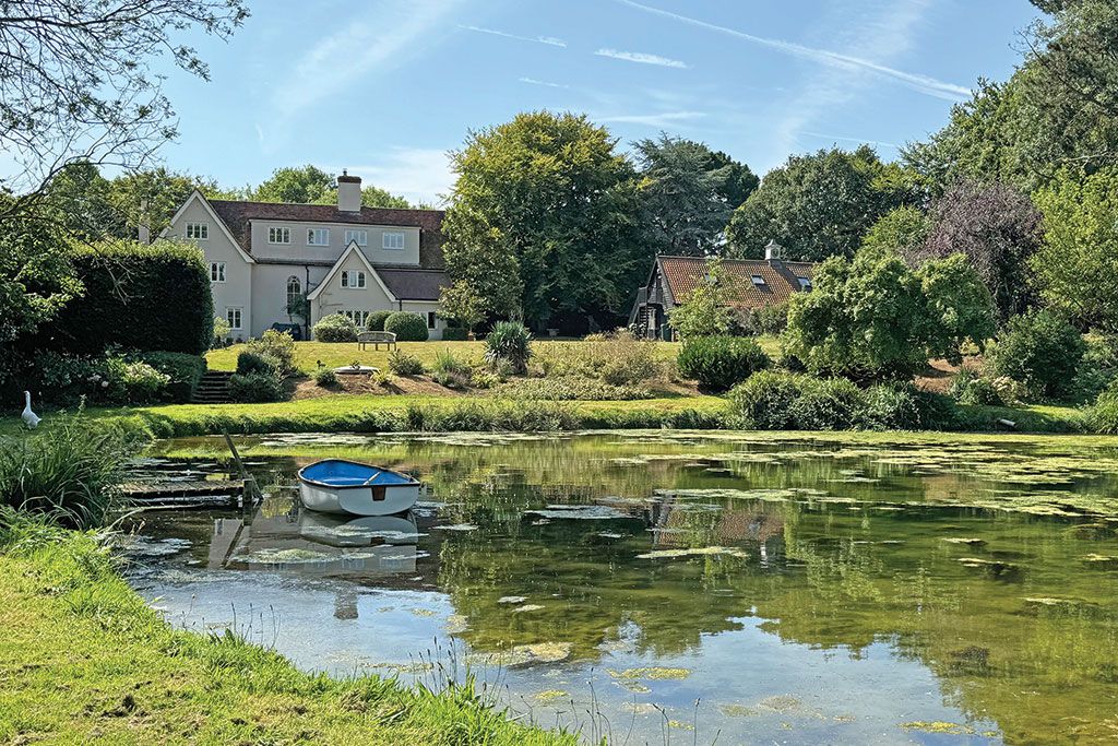 Property for sale with wildlife pond: Bucklesham Hall, Bucklesham, Ipswich, Suffolk.