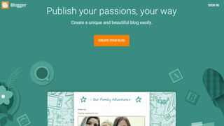 Website screenshot for Blogger