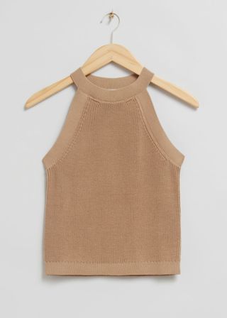 Fitted Halter Knit Top