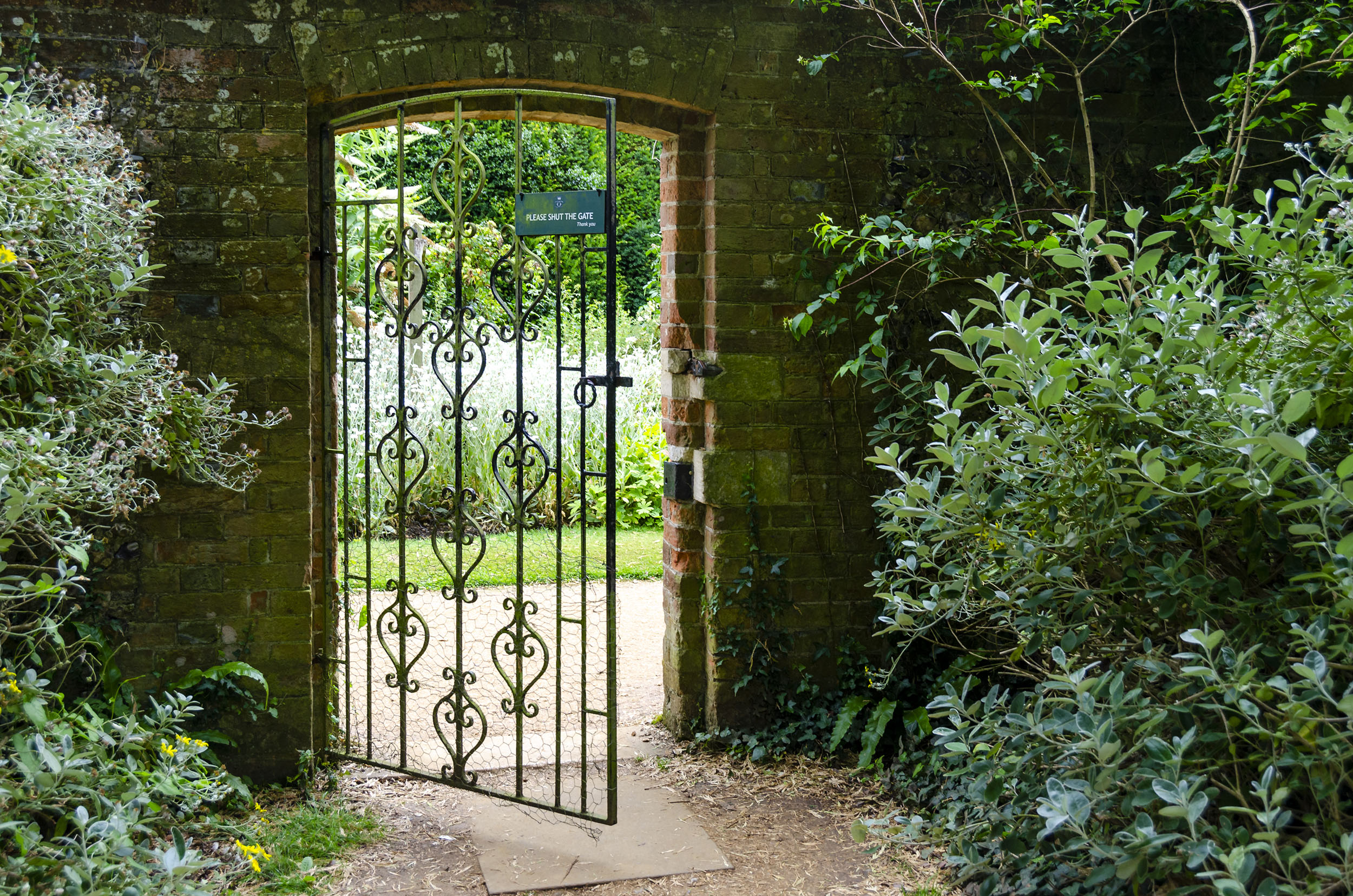 Garden gate at an English Formal Garden