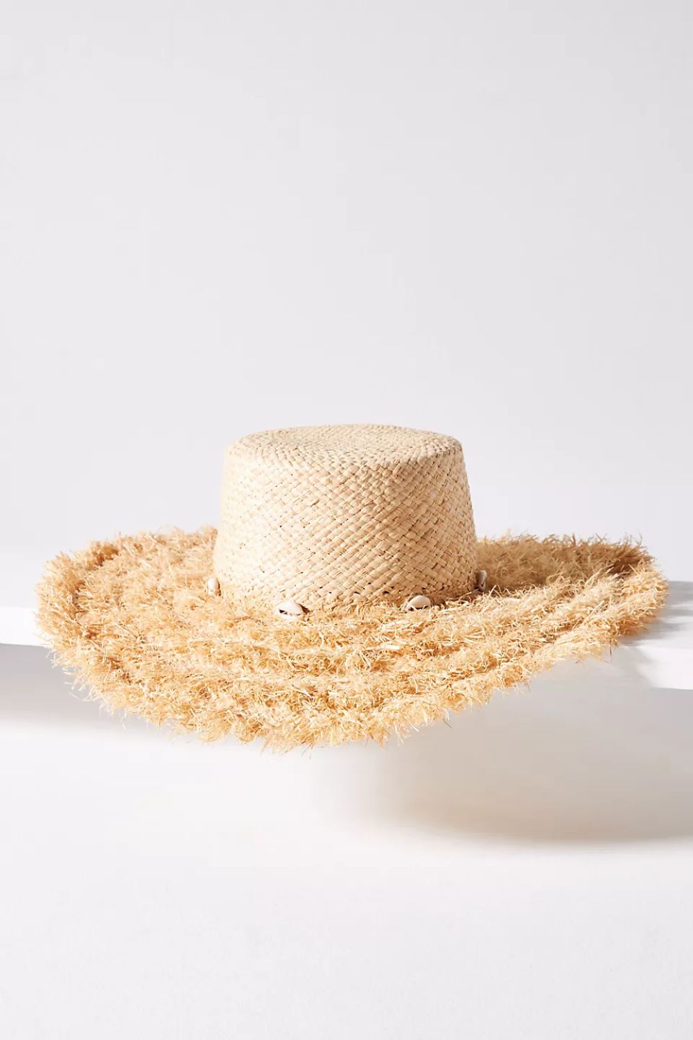 By Anthropologie Frayed Straw Floppy Hat