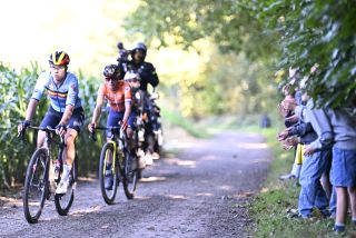 Lotte Kopecket and Marianne Vos at the UCI Gravel World Championships