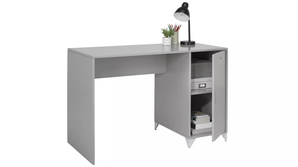 The Argos Home Grey Loft Locker Desk is an uncomplicated desk