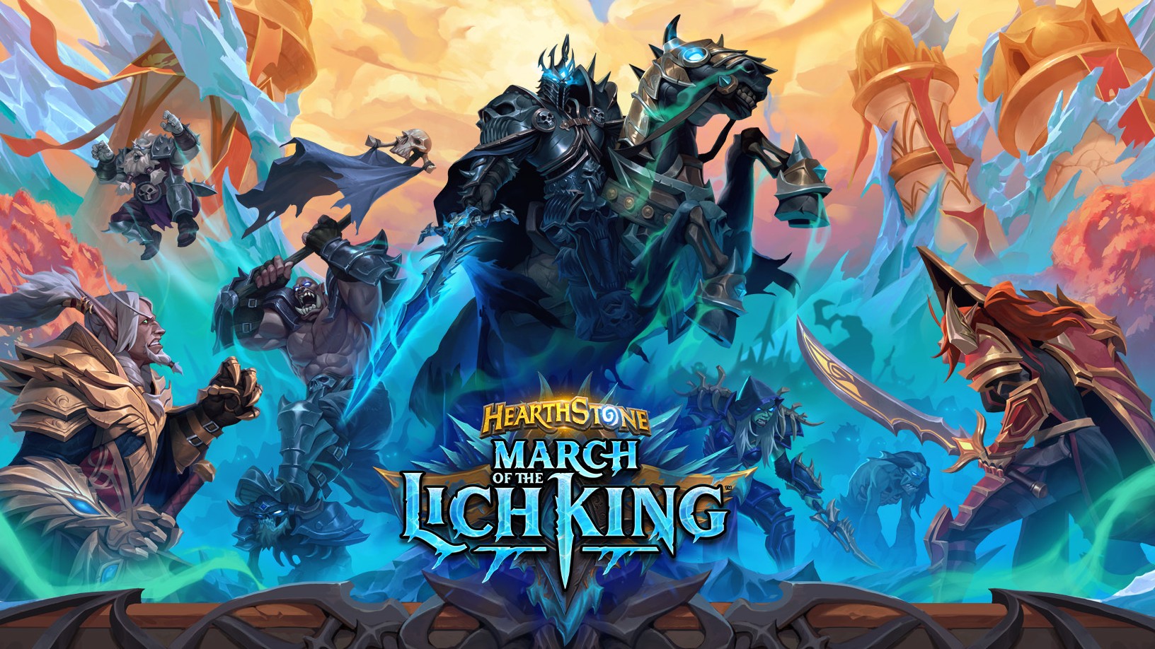 Cards and art from Hearthstone's March of the Lich King expansion.