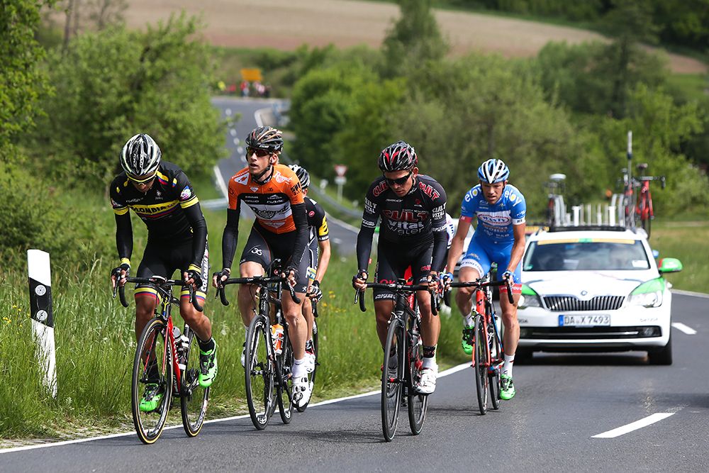 Bray Ramirez Chacon (Colombia) leading the break