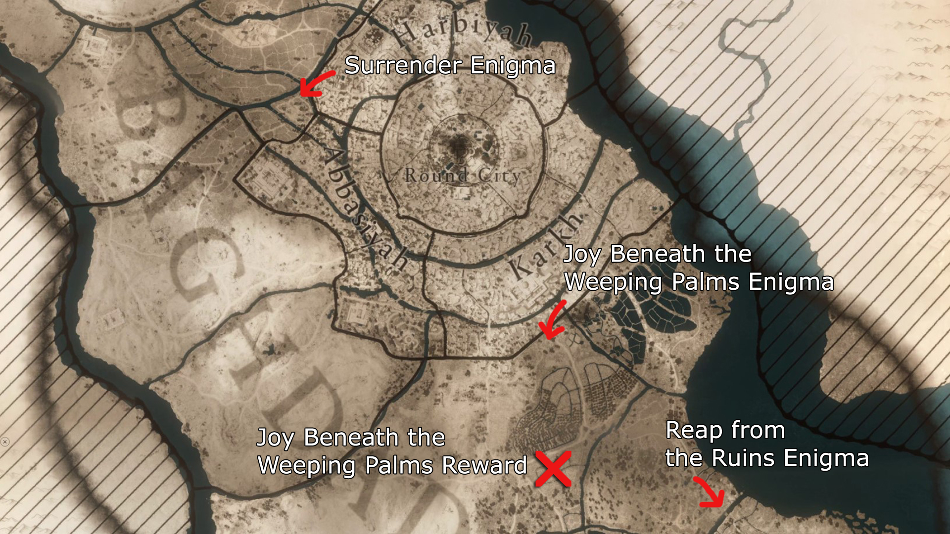 AC Mirage Enigma locations