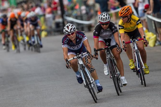 The top three GC rivals had a good battle for time bonuses at tonight's crit.