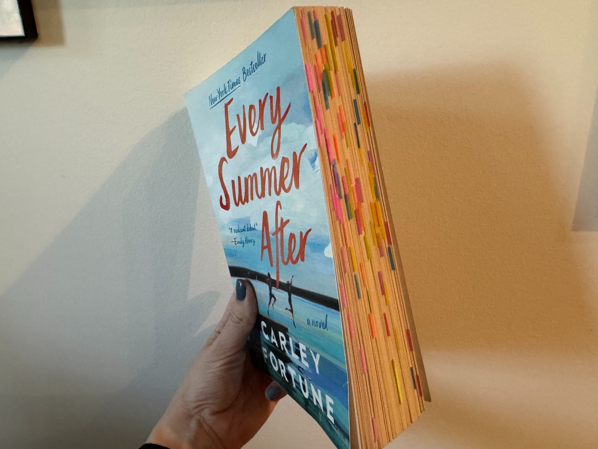 A tabbed copy of Every Summer After.