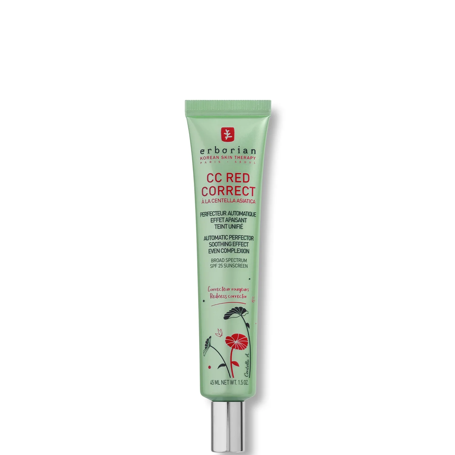 Erborian Cc Red Correct - Colour Correcting Anti-Redness Cream With Soothing Effect Spf25 45ml