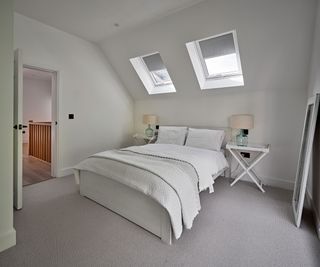 loft bedroom with rooflights