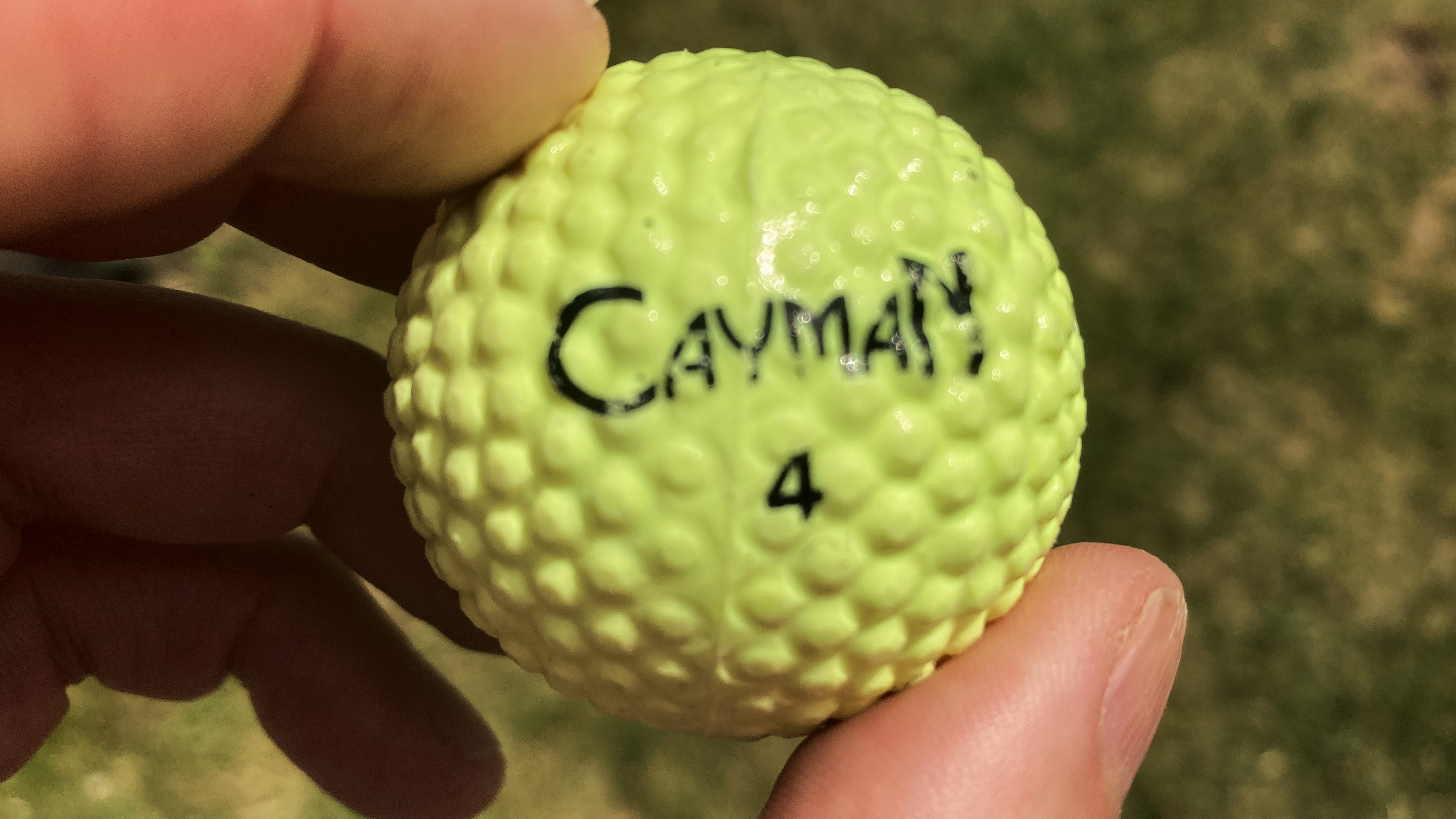 Close up of a Cayman ball