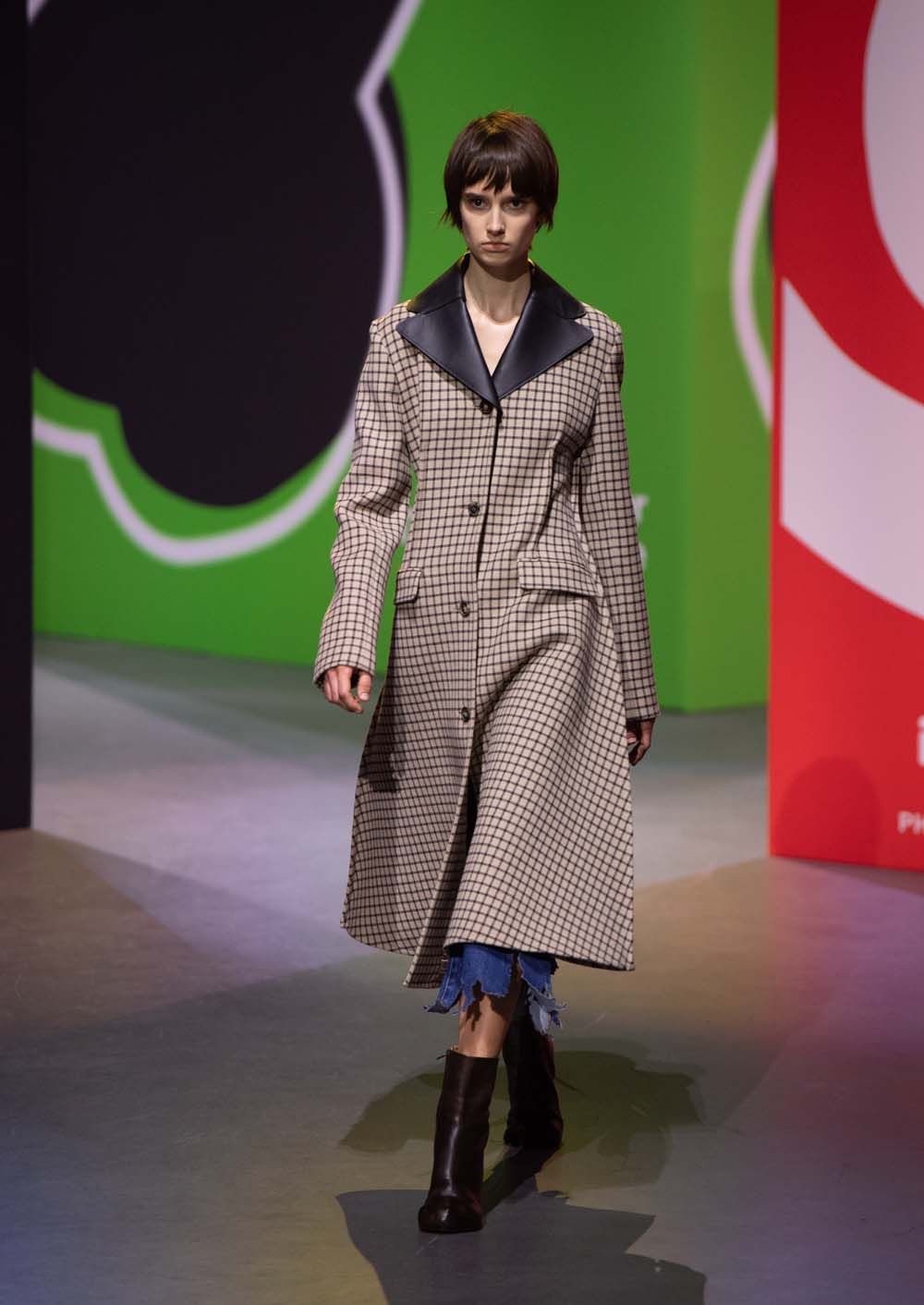 on the runway at London Fashion Week AW23