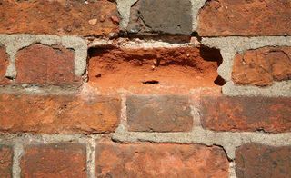 brickwork that has spalled
