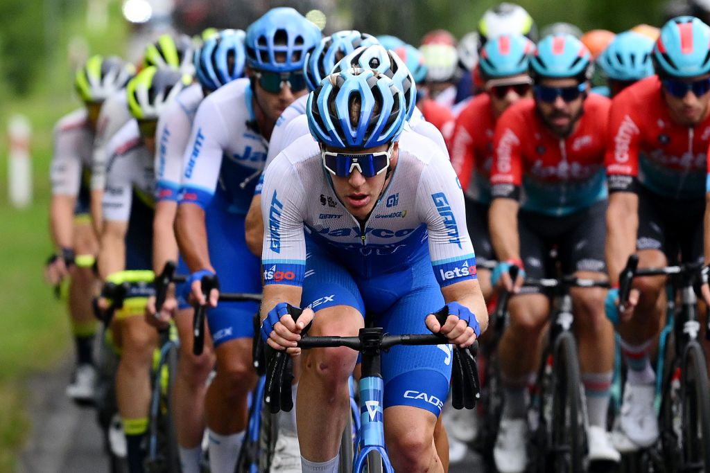 OPOLE POLAND AUGUST 01 Callum Scotson of Australia and Team Jayco AlUla competes during the 80th Tour de Pologne 2023 Stage 4 a 1991km stage from Strzelin to Opole UCIWT on August 01 2023 in Opole Poland Photo by Dario BelingheriGetty Images