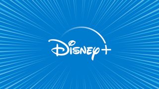 Disney+ logo on a blue rays background