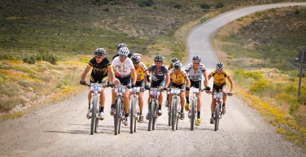 The lead group during stage 2