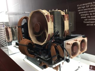 Noctua D-series demo on a TR4 socket. Credit: Tom's Hardware