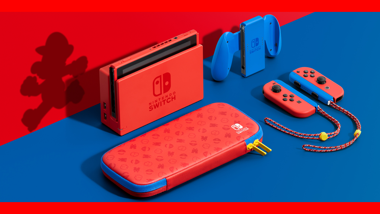 Nintendo Switch Mario Red and Blue console accessories