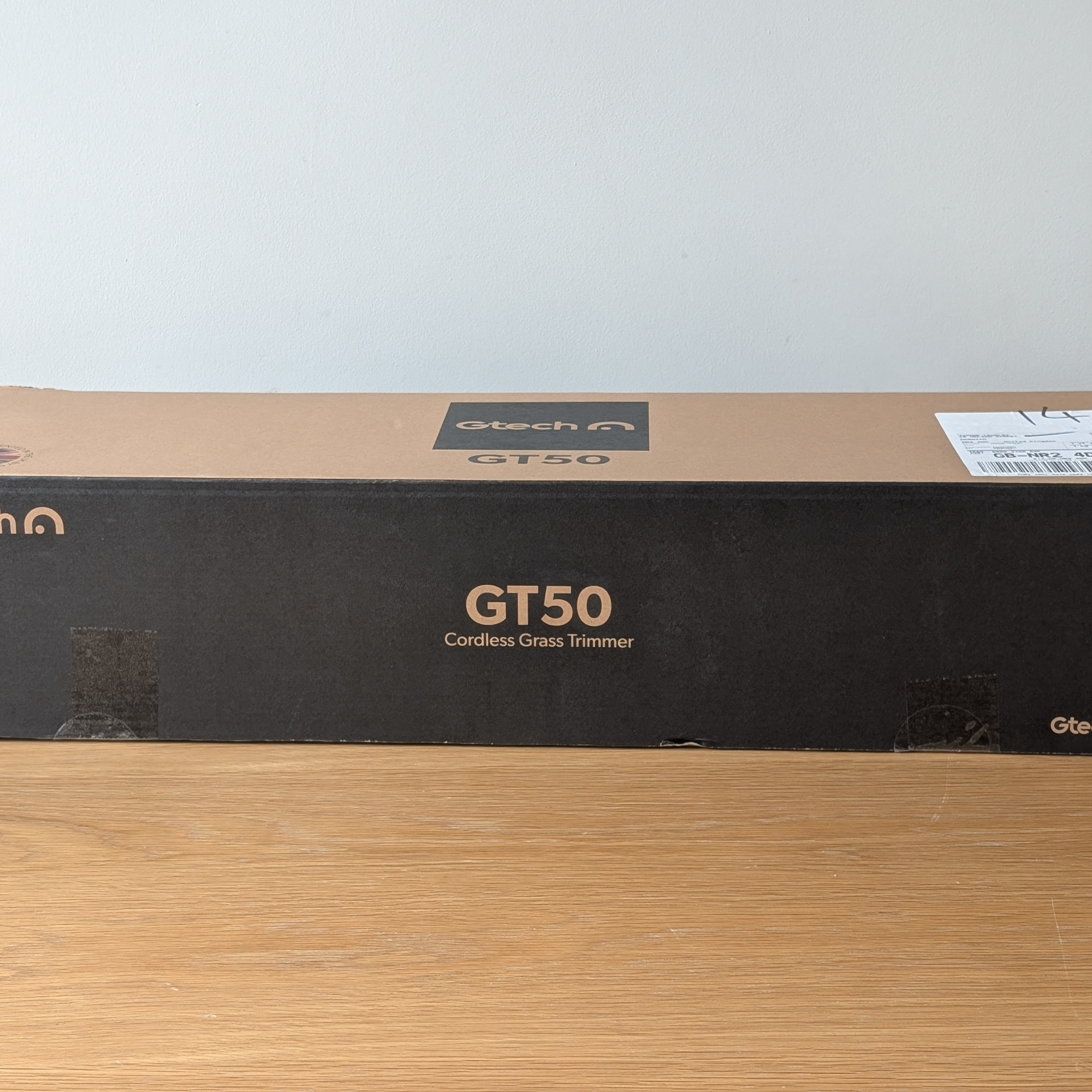 gtech gt50 grass trimmer in a box