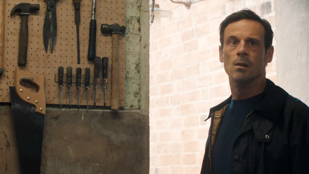 Scoot McNairy looking worried in Speak No Evil.