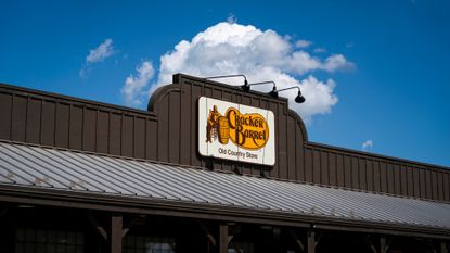 A Cracker Barrel storefront is seen in Sterling, Virginia.