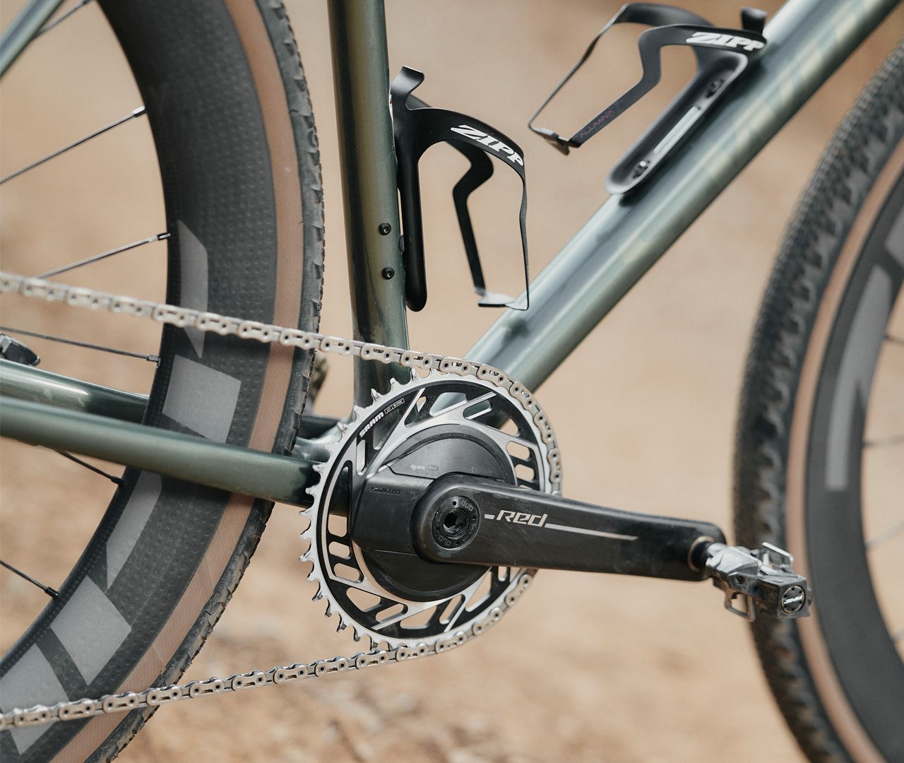 SRAM RED XPLR AXS chainset and power meter