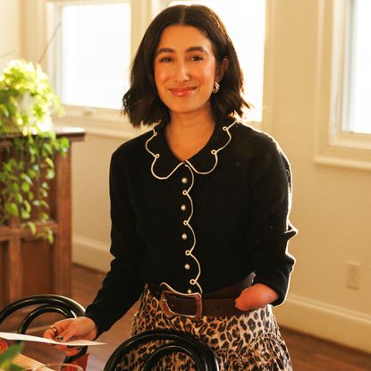 April Lockhart style at large unique sweaters