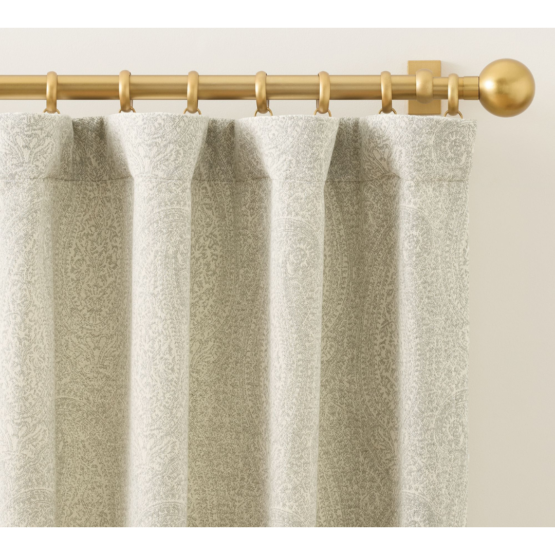 paisley patterned curtain from pottery barn