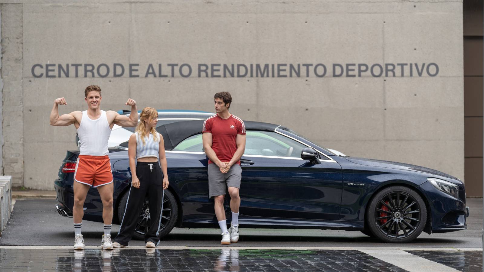 Nuno Gallego, Clara Galle and Agustin Della Corte in Netflix's Olympo.