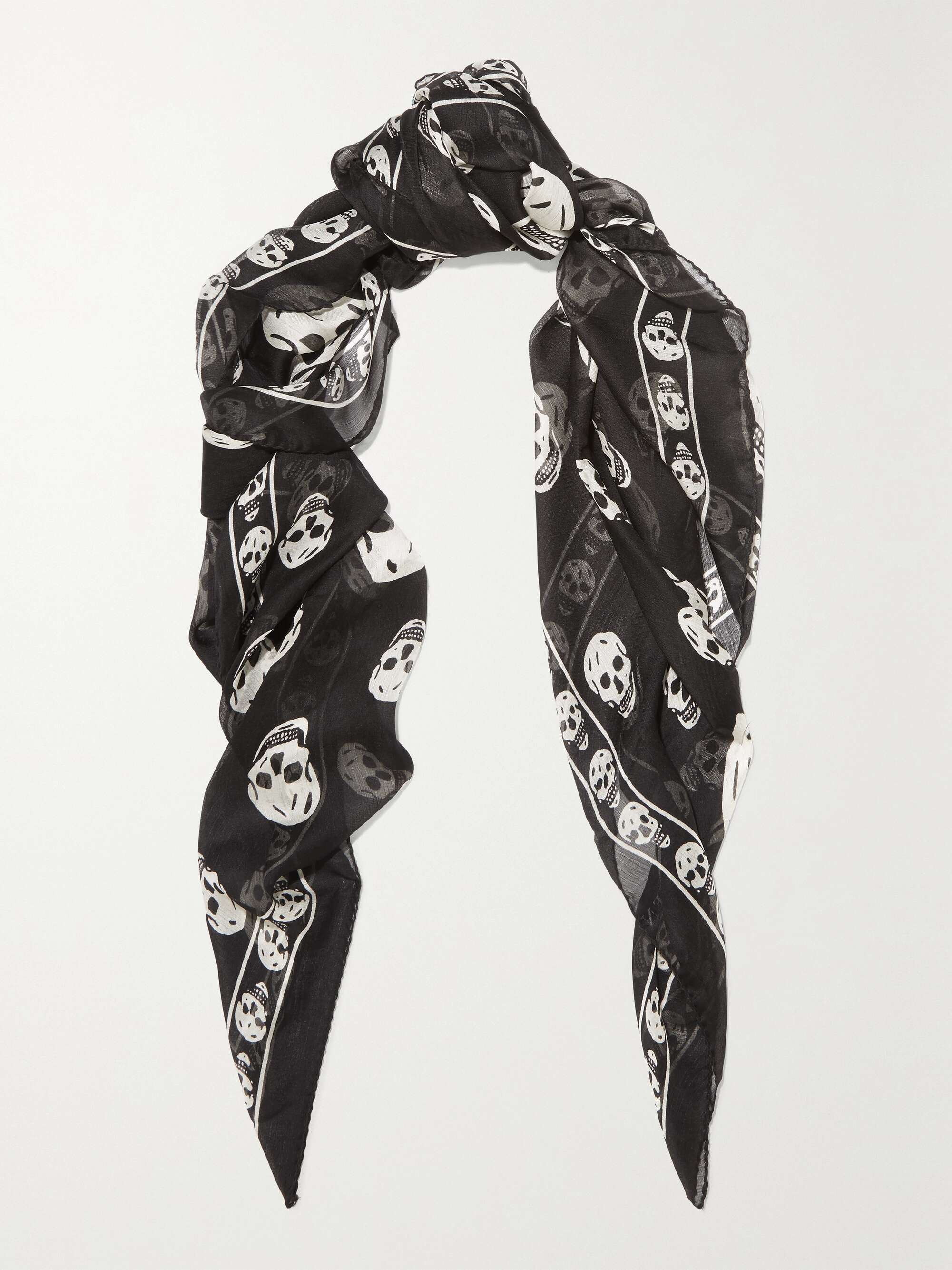 Printed Silk-Chiffon Scarf