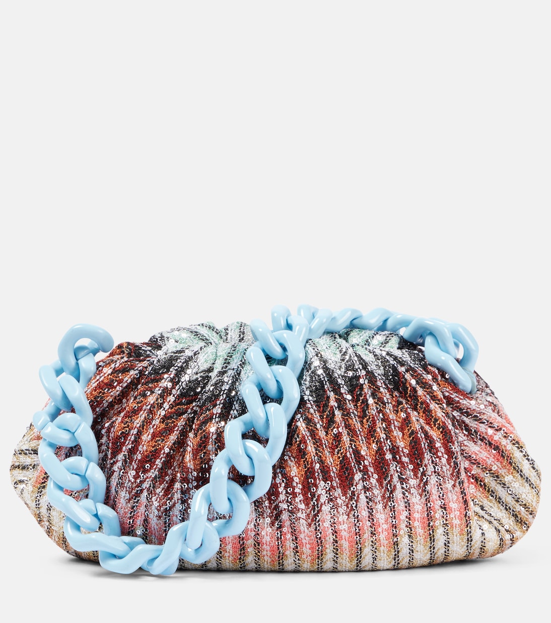 Zig Zag Sequined Clutch